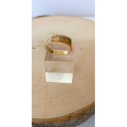 Δαχτυλίδι Ροζ Χρυσό Ανδρικό 14K (RI524)